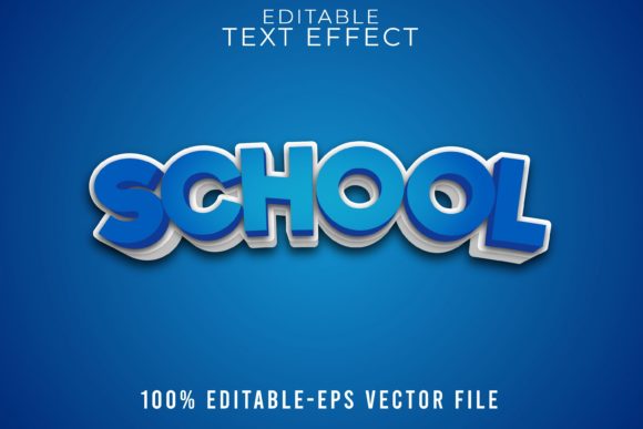 Editable Text Effect School: A Powerful Tool for Creative Designers