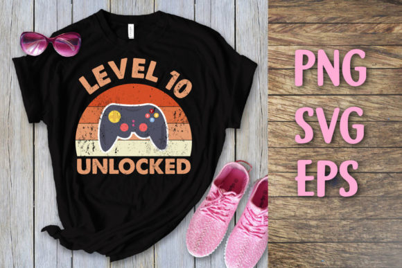 Level 10 Unlocked Vintage Birthday Svg