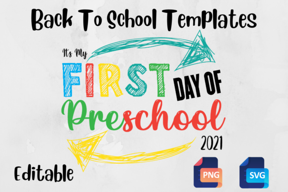 My First Day of Preschool POD Template