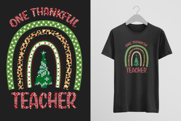 One Thankful Teacher Christmas T-Shirt: A Unique Way to Show Appreciation