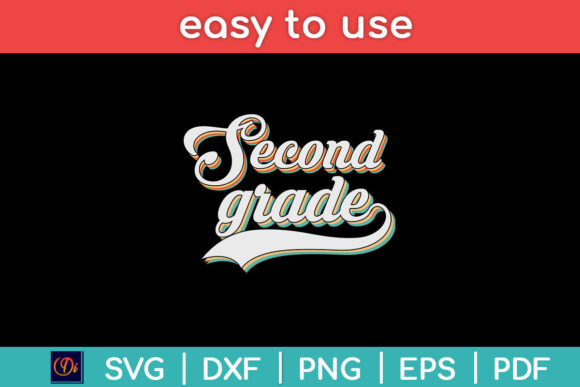 Retro Vintage Second Grade Student Svg for Creative Projects