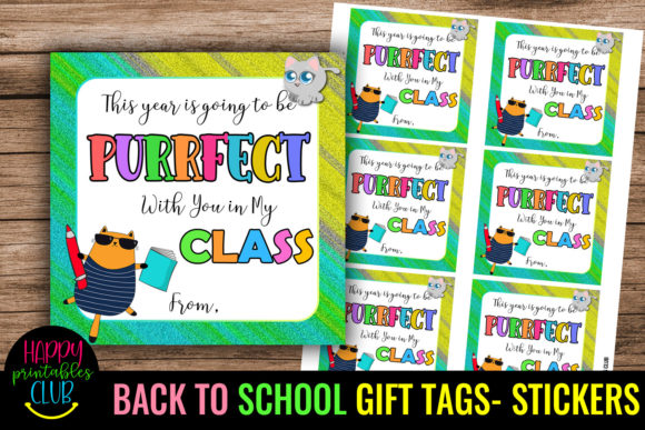This Year is Going to Be Purrfect Sticke: A Unique Back to School Gift Tag Solution